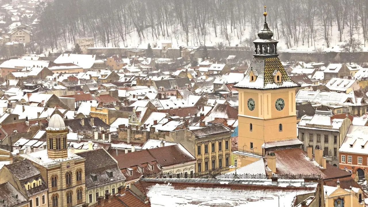 Romênia, Brasov no inverno
