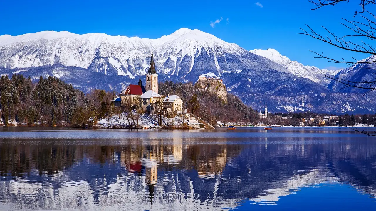 Bled Eslovênia no inverno
