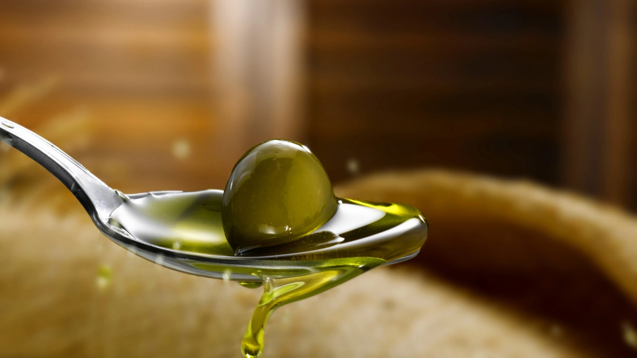 Azeite de oliva recolhidos.