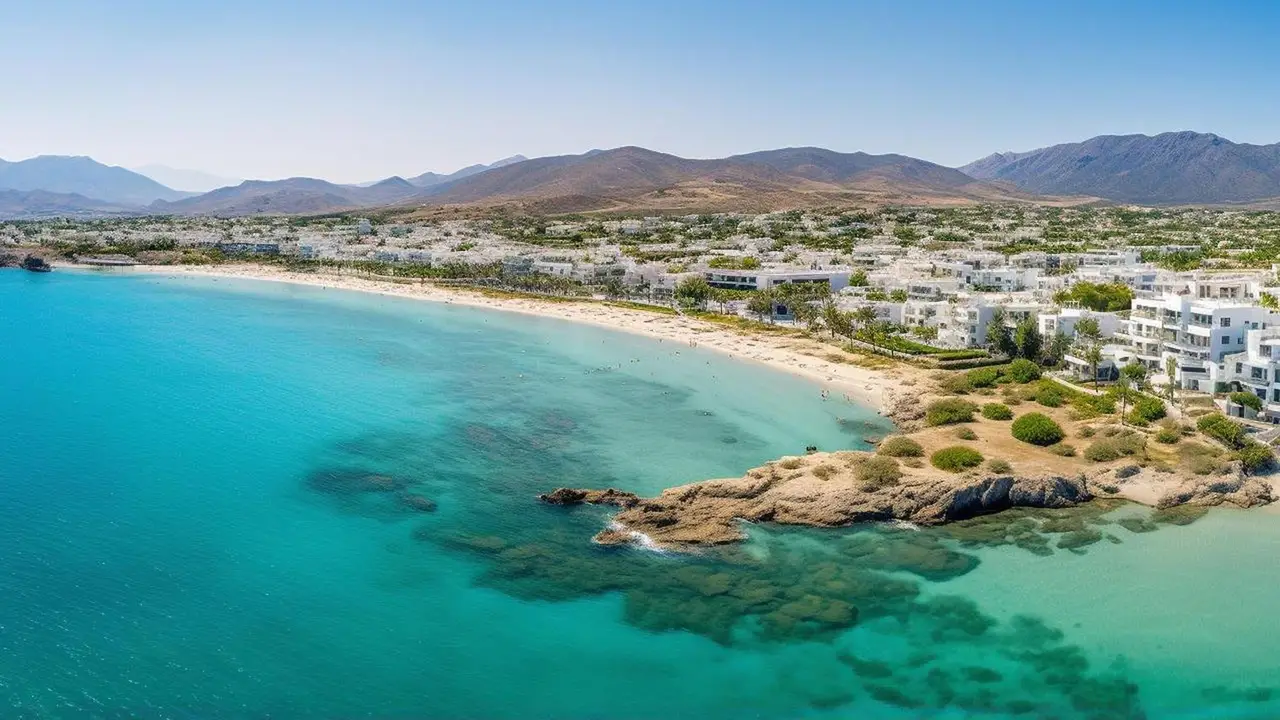 Praia Agios Prokopios, na ilha grega Naxos.