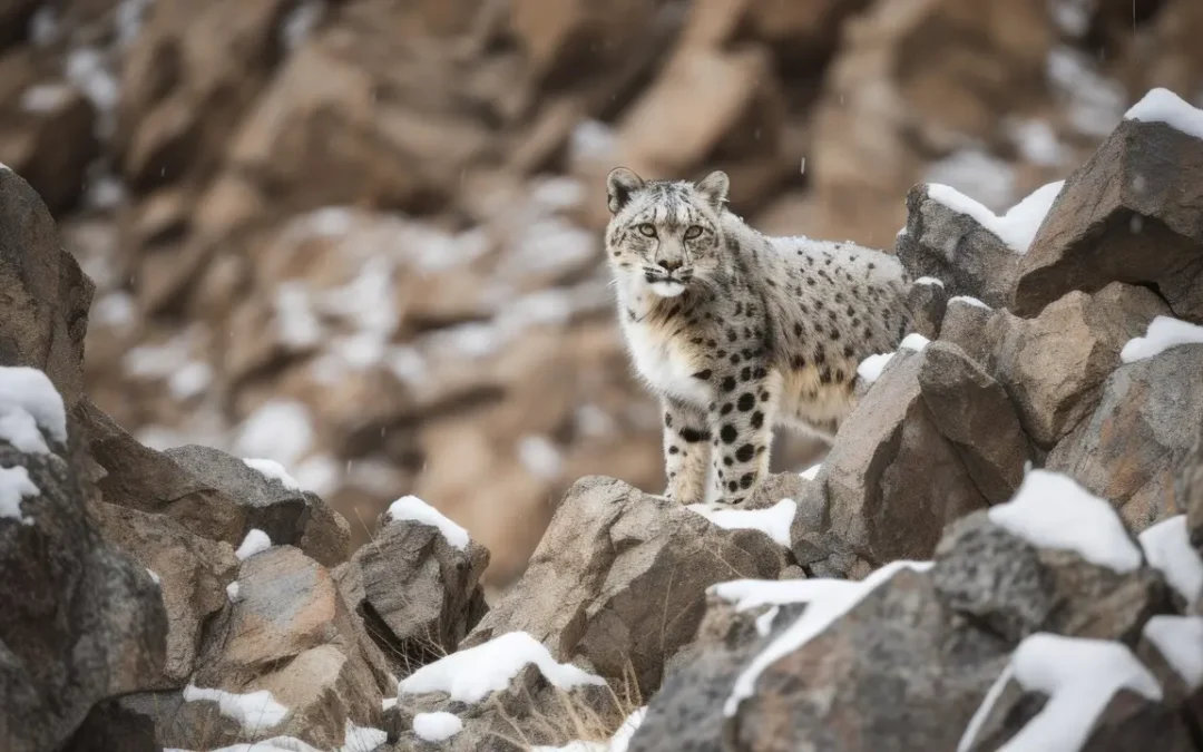 Leopardo das neves: descubra por que está ameaçada pela mudança climática