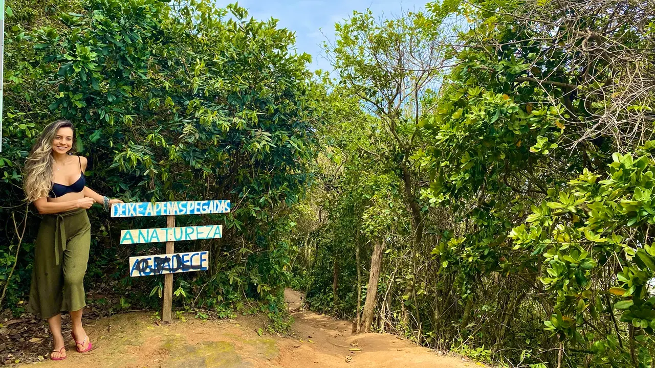 O começo da trilha para chegar na ponta do pai Vitorio