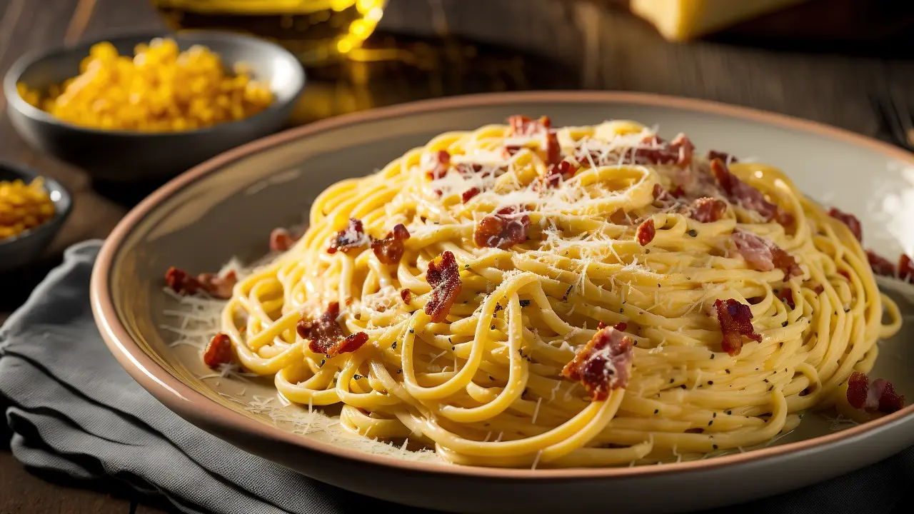 Receita de carbonara.