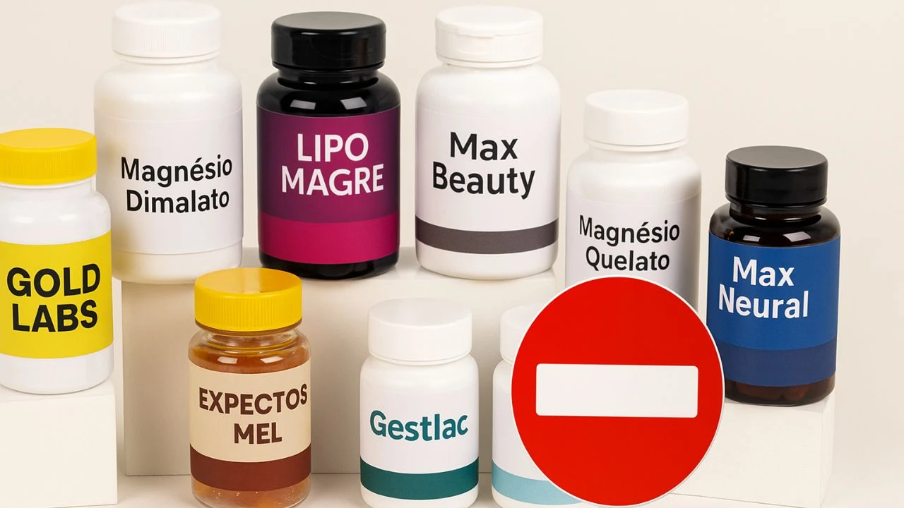 Produtos suspensos pela Anvisa.