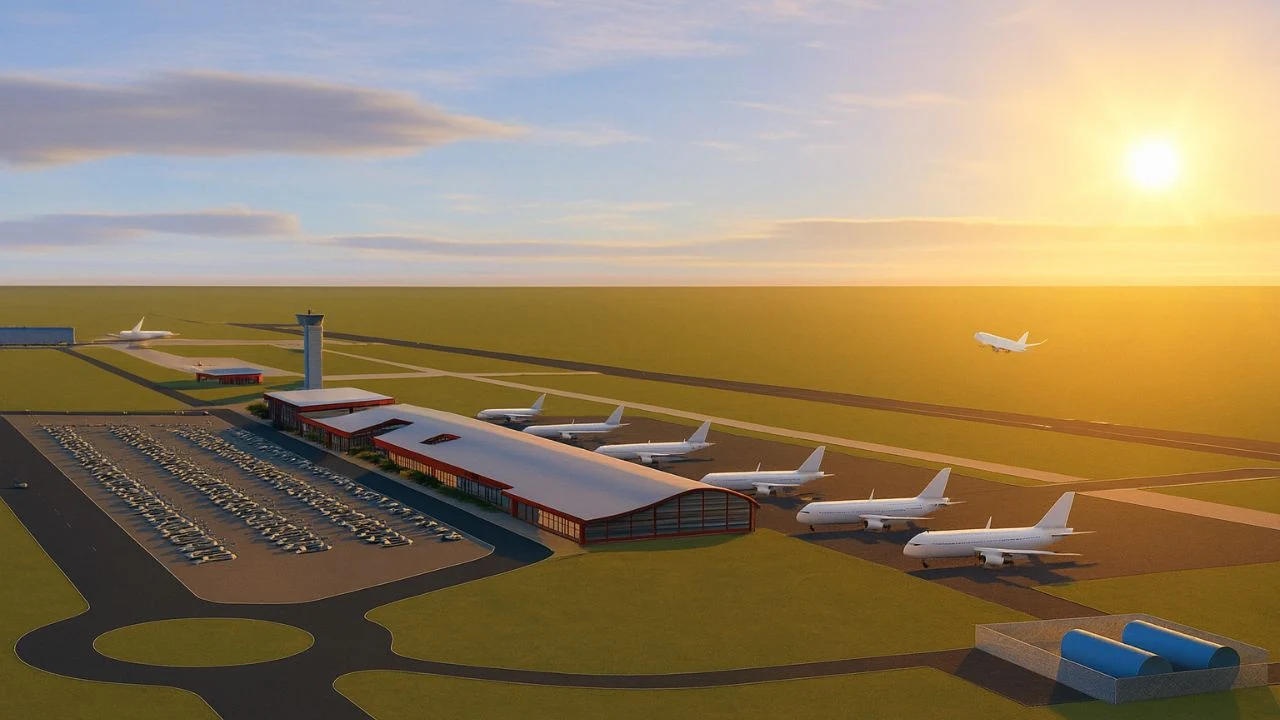 Projeto do aeroporto de Olímpia.