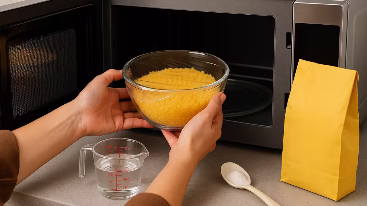 Cuscuz de micro-ondas.