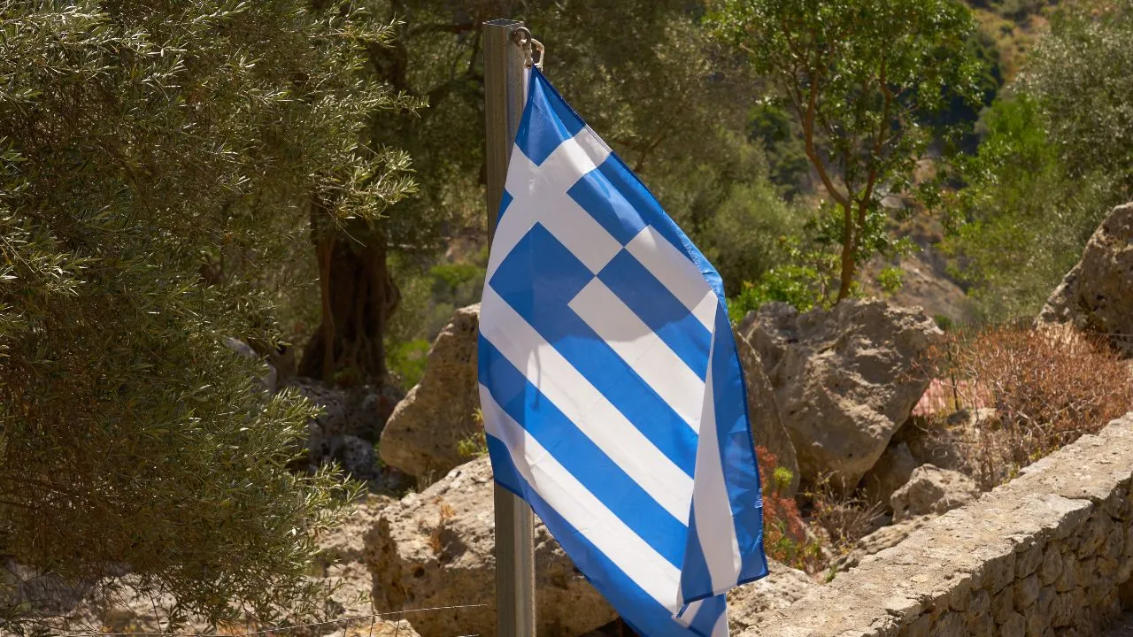 Bandeira da Grécia.