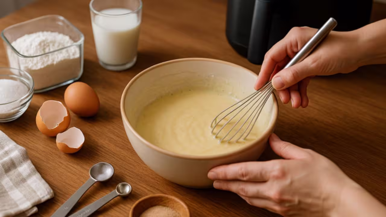 Receita fácil de bolinho de chuva da vovó delicioso na Air Fryer