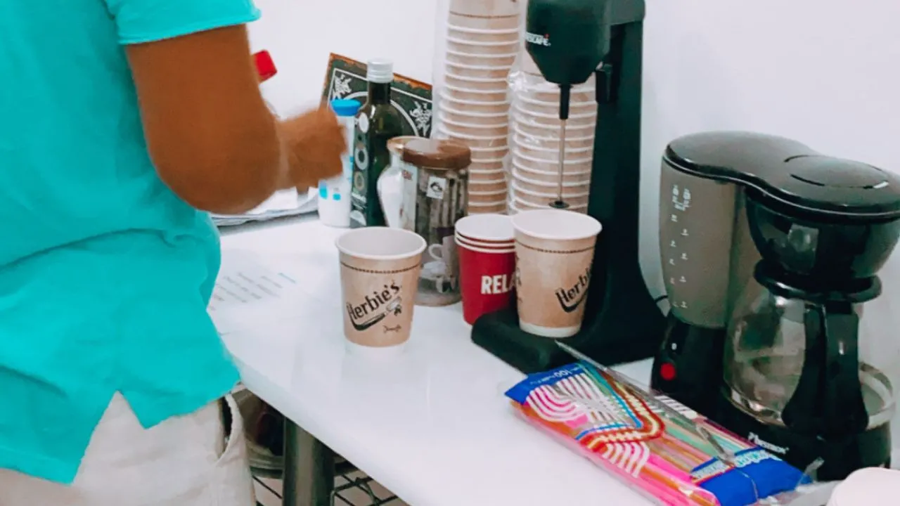 Café da manhã na Grécia.