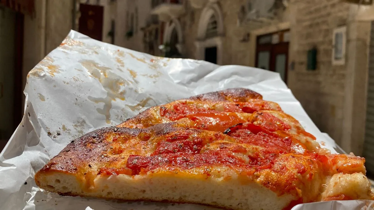 Comida em Bari, na Itália.